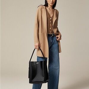 J.‎ Crew Camel/Tan Open Front Coatigan